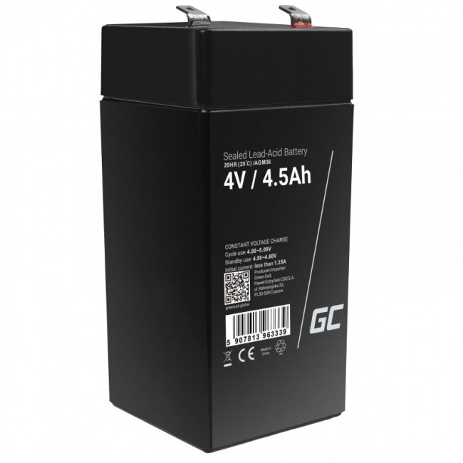 Green Cell AGM36 UPS battery VRLA AGM 4 V 4.5 Ah Green Cell AGM36 UPS battery VRLA AGM 4 V 4.5 Ah