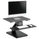 Maclean Desktop Stand for Keyboard, Monitor or Laptop, Gas Spring, Standing Up, Black, MC-882