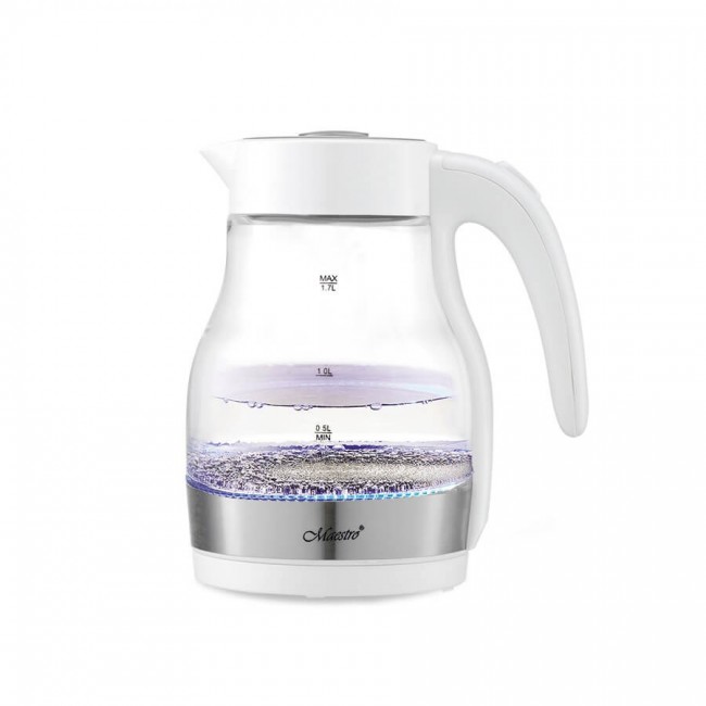 Maestro MR061 electric kettle 1.7 L 2200 W Transparent, White