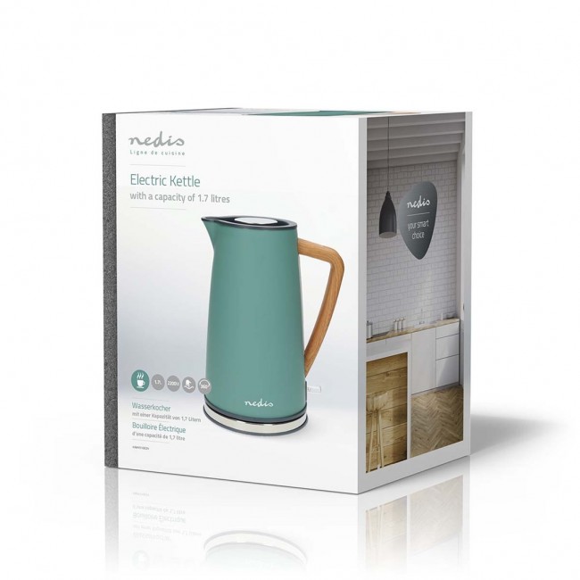 Nedis KAWK510EGN electric kettle 1.7 L 2200 W Green