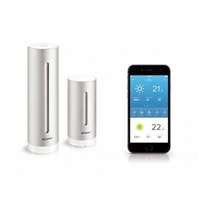 Netatmo NWS01-EC digital weather station Aluminum Wi-Fi Netatmo NWS01-EC digital weather station Aluminum Wi-Fi