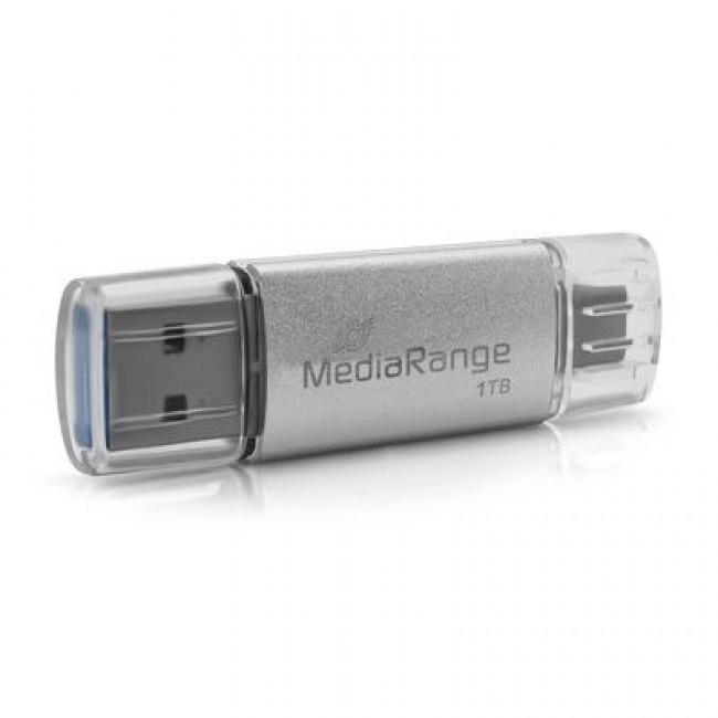 MediaRange MR941-1 USB flash drive 1 TB USB Type-A / USB Type-C 3.2 Gen 1 (3.1 Gen 1) Silver MediaRange MR941-1 USB flash drive 1 TB USB Type-A / USB Type-C 3.2 Gen 1 (3.1 Gen 1) Silver