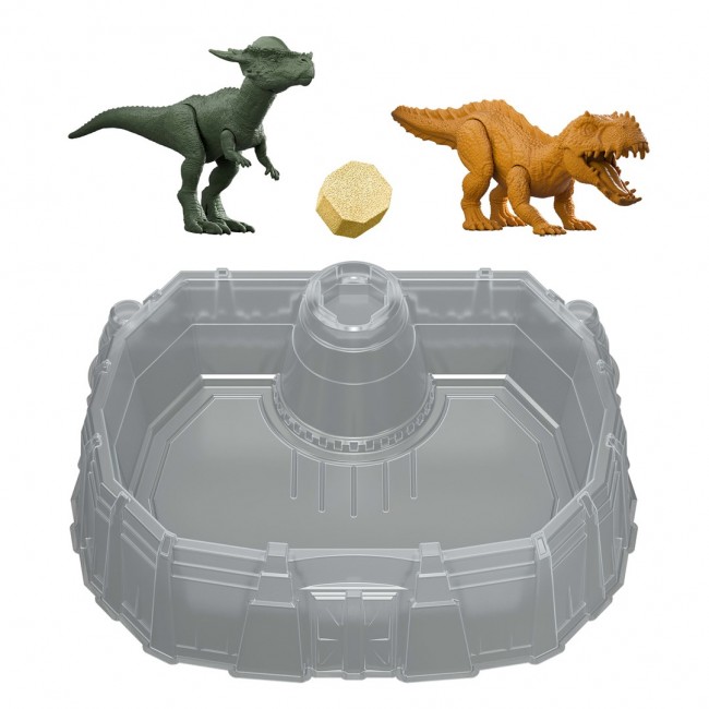Jurassic World Dino Reveal 2 Dinosaur Toys in Battle Arena, Warm Water Changes Decoration