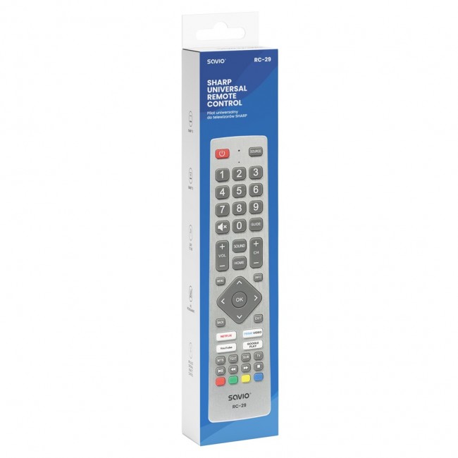 Universal Remote Control for SHARP TVs SAVIO RC-29