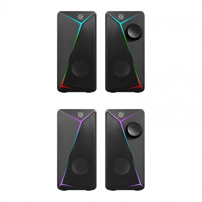 PC Speakers 2.0 DEFENDER J5 2.0 6W LED USB black