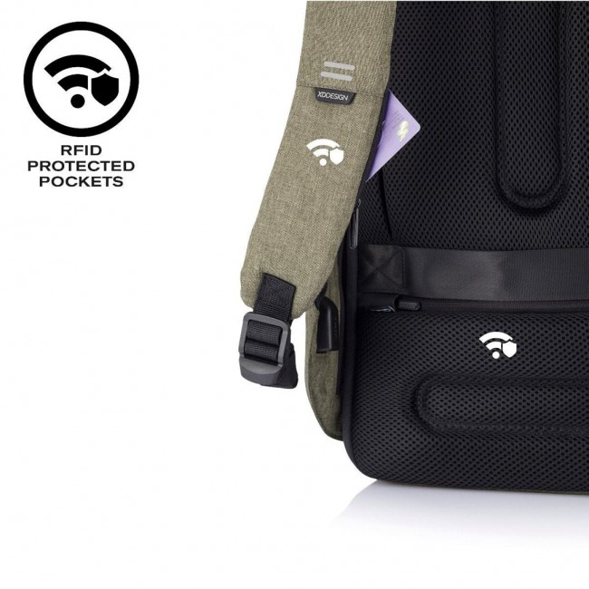 XD DESIGN ANTI-THEFT BACKPACK BOBBY HERO REGULAR GREEN P/N: P705.297 XD DESIGN ANTI-THEFT BACKPACK BOBBY HERO REGULAR GREEN P/N: P705.297