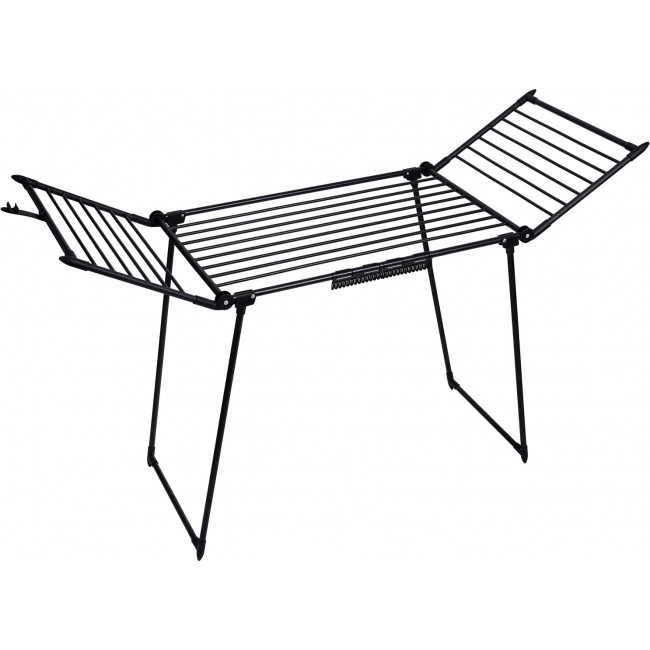 AMALFI foldable laundry drying rack, black AMALFI foldable laundry drying rack, black