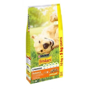 PURINA Friskies Balance Chicken with vegetables - dry dog food - 10 + 5kg