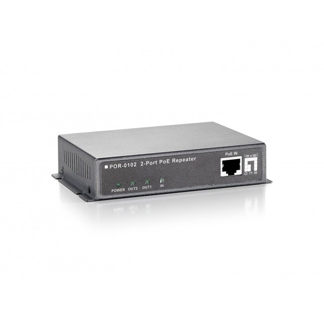 LevelOne PoE Repeater, 2 Ports, Cascadable LevelOne PoE Repeater, 2 Ports, Cascadable
