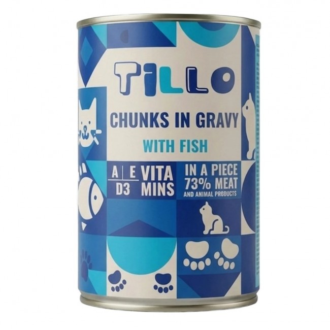 TILLO Chunks in gravy Fish - wet cat food - 415g TILLO Chunks in gravy Fish - wet cat food - 415g