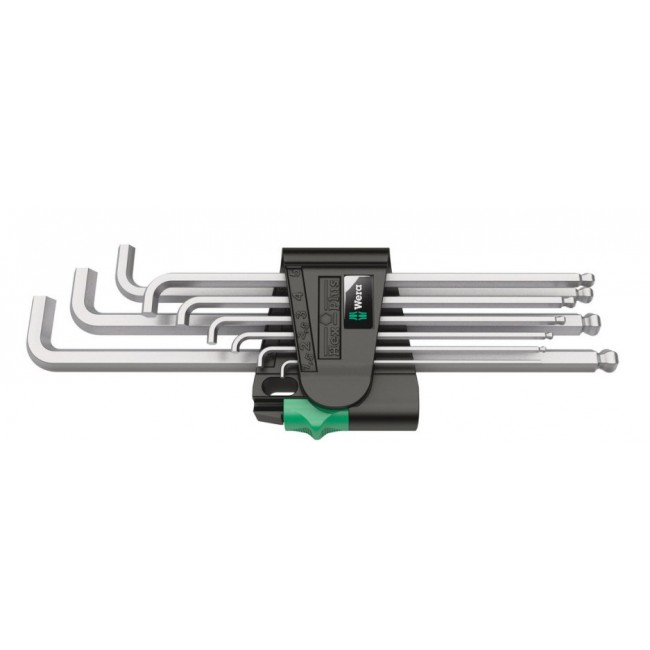 Wera 950/9 Hex-Plus 4 L-key set, metric, chrome-plated