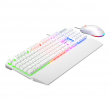 RAMPAGE FORTUNA GAMING SET KEYBOARD WITH MOUSE PAD AND MOUSE White