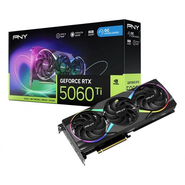 PNY GeForce RTX 5060 Ti EPIC-X RGB OC NVIDIA 8 GB GDDR7