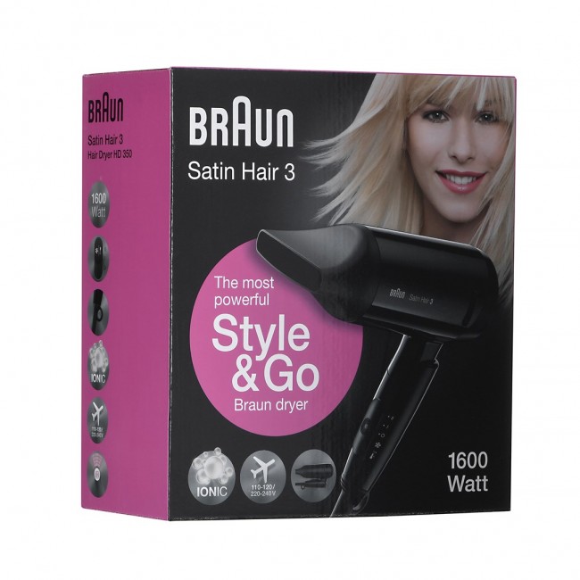 Braun Satin Hair 3 Style&Go 1600 W Black