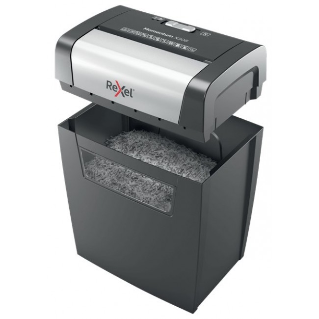 Rexel Momentum X308 paper shredder Particle-cut shredding Black, Grey