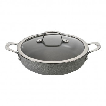 Ballarini Salina Granitium Induction Deep Frying Pan with 2 Handles - 28 cm