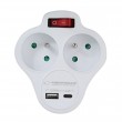 Esperanza ELK311W Electrical splitter 2 GN. USB-C USB-A ON. White Esperanza ELK311W Electrical splitter 2 GN. USB-C USB-A ON. White