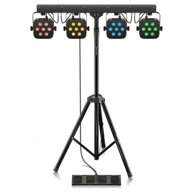 Behringer STAGE TRI LED BUNDLE ST1 Zestaw 4xLEDPAR z kontrolerem + statyw Behringer STAGE TRI LED BUNDLE ST1 Zestaw 4xLEDPAR z kontrolerem + statyw
