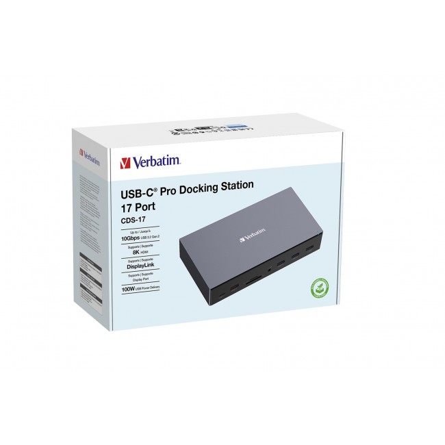 Verbatim CDS-17 Wired USB 3.2 Gen 1 (3.1 Gen 1) Type-C Black, Grey Verbatim CDS-17 Wired USB 3.2 Gen 1 (3.1 Gen 1) Type-C Black, Grey