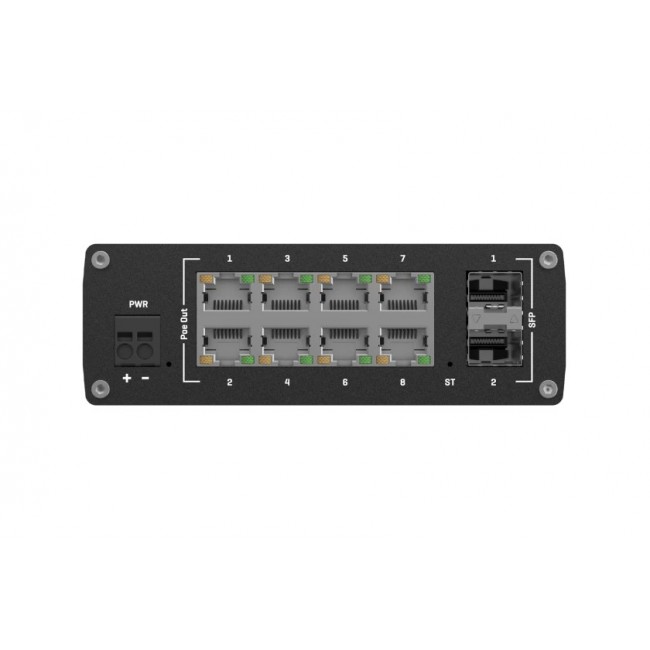 Teltonika TSW202 Managed L2 Gigabit Ethernet (10/100/1000) Power over Ethernet (PoE) Aluminium, Blue