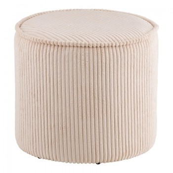 POUF CORDUROY BEIGE D40X35CM