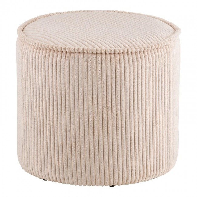 POUF CORDUROY BEIGE D40X35CM