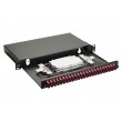 Equip 24-Port Fiber Optic Splice Box, SC Duplex, OM4, 1U, Equipped, Blac