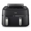 Philips 5000 series NA551/00 fryer Double 9 L Stand-alone 2750 W Hot air fryer Black, Silver