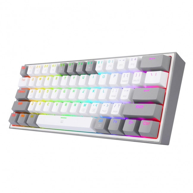 REDRAGON K617-RGB Fizz RGB White/Grey keyboard USB Grey, White