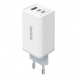 SAVIO LA-07 GaN 65W mains charger, USB, QC4.0+, PD 3.0, White