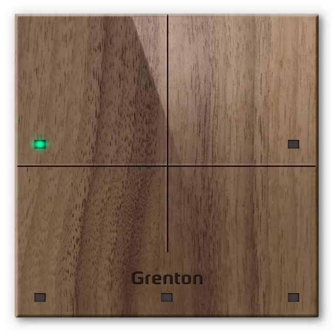 Grenton touch panel / 4 touch fields / TF-Bus / dark wooden front Grenton touch panel / 4 touch fields / TF-Bus / dark wooden front