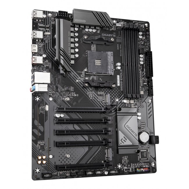 GIGABYTE B550 EAGLE Motherboard - AMD Ryzen 5000 G-Series CPUs, 10+3+1 Phases VRM, up to 3200MHz DDR4, 1xPCIe 4.0 + 1xPCIe 3.0 M.2, 1GbE LAN, USB 3.2 Gen 2