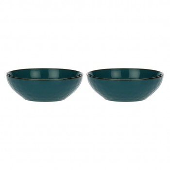 Set of 2 Concerto Ottanio Salad Bowls - Blue-Green, 26 cm