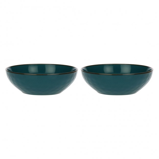 Set of 2 Concerto Ottanio Salad Bowls - Blue-Green, 26 cm