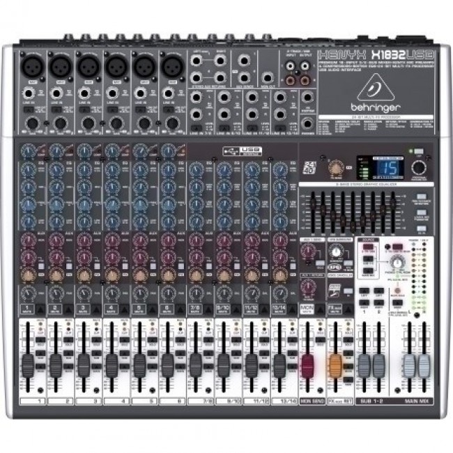 Behringer X1832USB audio mixer 18 channels