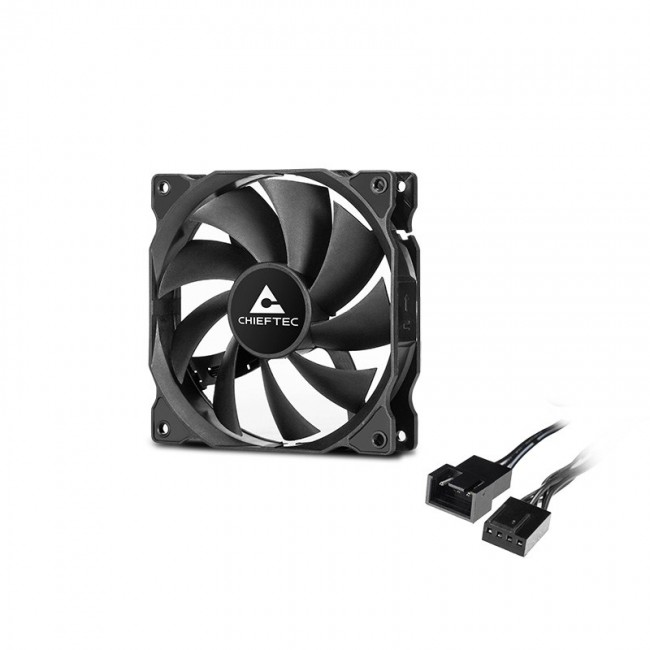Chieftec ZF-1225PWM computer cooling system Computer case Fan 12 cm Black 1 pc(s) Chieftec ZF-1225PWM computer cooling system Computer case Fan 12 cm Black 1 pc(s)