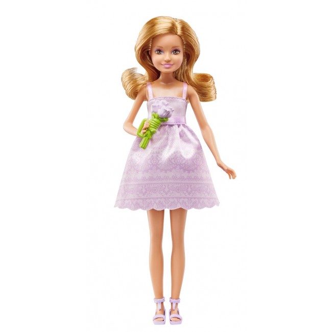 Barbie Wedding Gift Set with 4 Dolls & 5 Accessories, Bridal Party with Bouquets & Cake