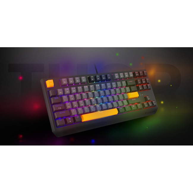 GENESIS Thor 230 TKL keyboard Gaming USB + RF Wireless + Bluetooth QWERTY Black, Grey, Orange
