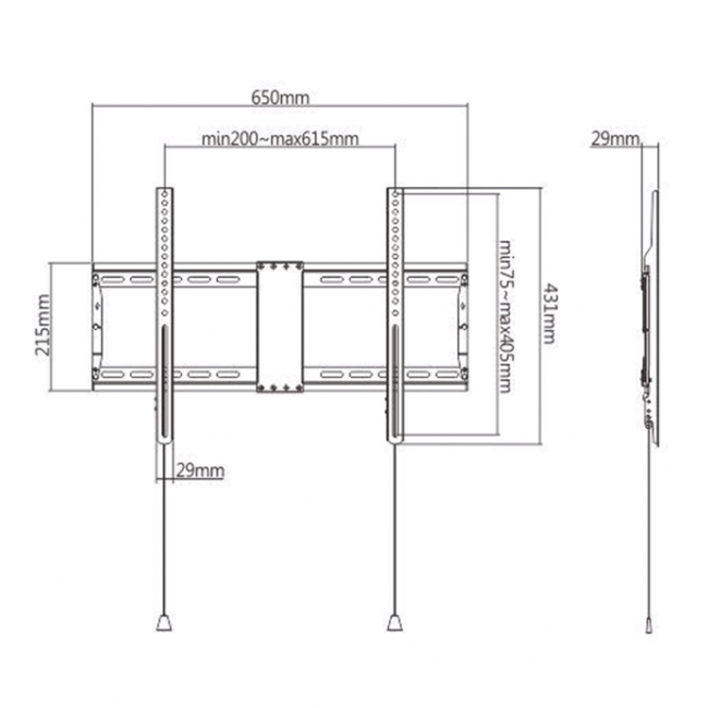 Gembird WM-80F-01 TV mount/stand 2.03 m (80 Gembird WM-80F-01 TV mount/stand 2.03 m (80