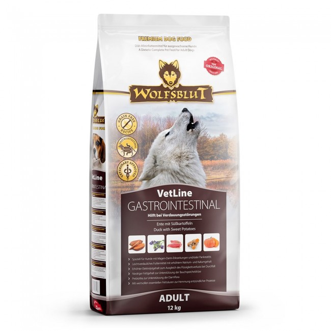 Wolfsblut VetLine Gastrointestinal 12 kg Adult Duck, Sweet Potato
