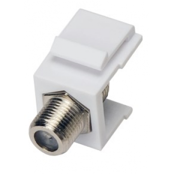 Keystone adapter with F connector