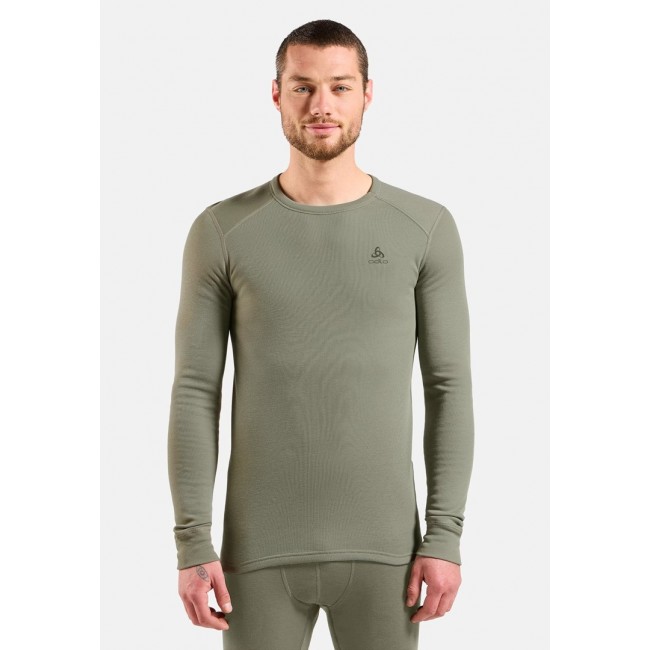ODLO BL TOP crew neck l/s ACTIVE WARM long-sleeved thermal underwear, size L, grey ODLO BL TOP crew neck l/s ACTIVE WARM long-sleeved thermal underwear, size L, grey