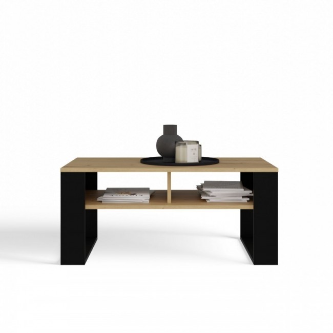 MODERN 2P SLIM ARTISAN COFFEE TABLE WITH BLACK LEGS MODERN 2P SLIM ARTISAN COFFEE TABLE WITH BLACK LEGS