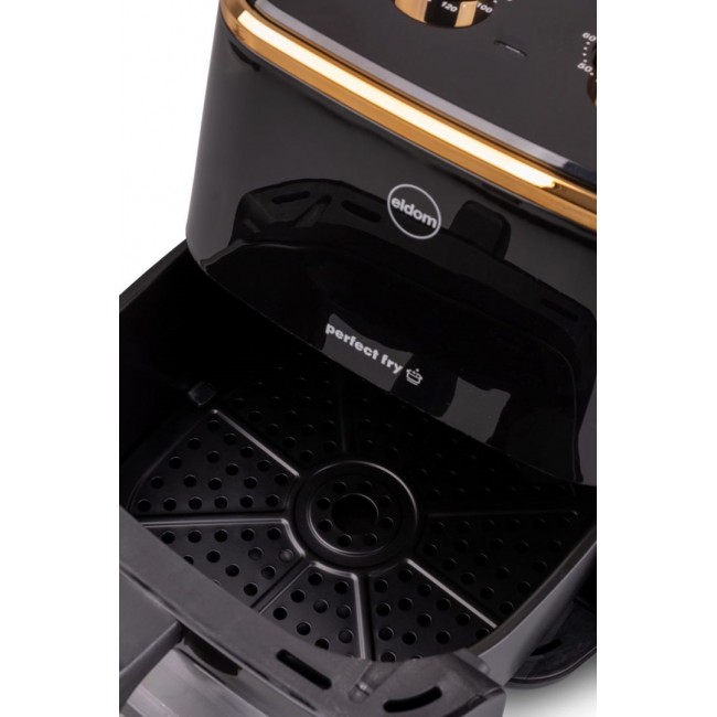 ELDOM FRITTA fat-free fryer capacity 5.0 l adjustable temp. clock 1500 W Single 5 L Stand-alone Hot air fryer Black