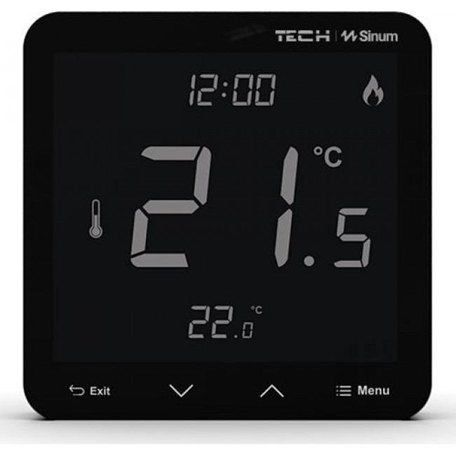 Wired room thermostat black R-S3