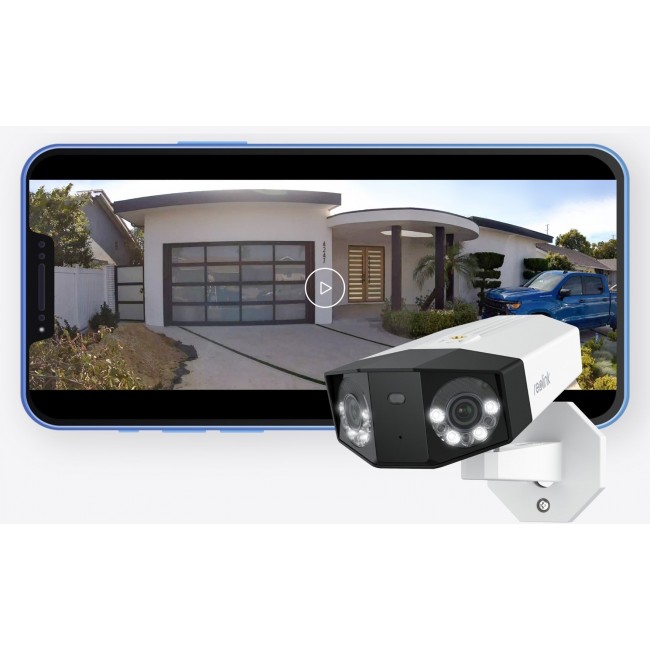Reolink DUO Series P757 16MP IP security camera dual lens, white