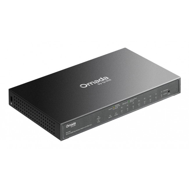 TP-Link Omada ES210GP network switch Managed L2 Gigabit Ethernet (10/100/1000) Power over Ethernet (PoE) DIN rail Black