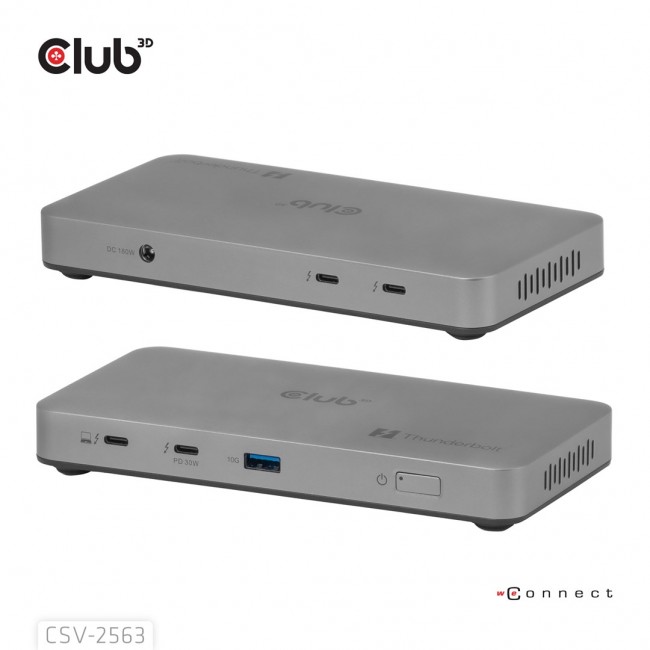 CLUB3D CSV-2563 5-1 Thunderbolt 5 Hub Triple video 5K60Hz Thunderbolt Share Certifi ed 180W