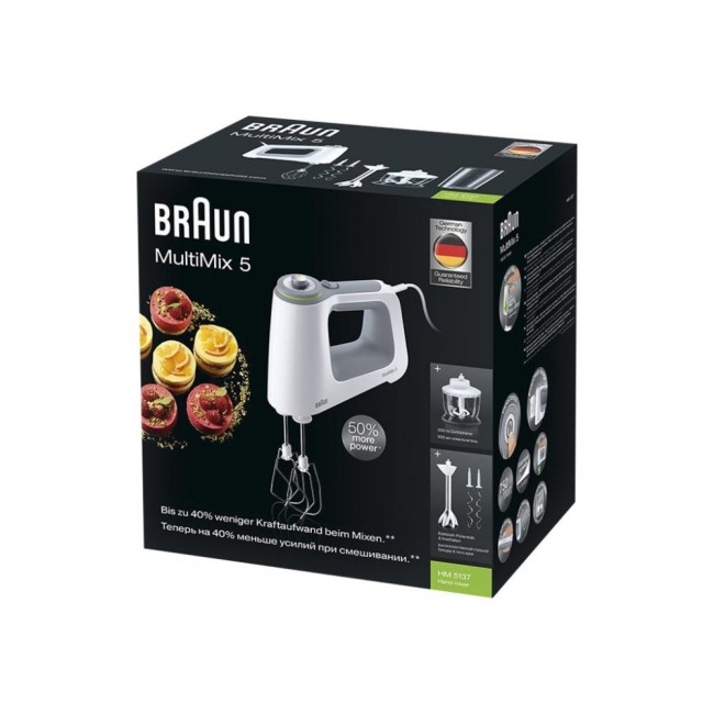 BRAUN MultiMix 5 Hand Mixer HM 5137WH, 750W