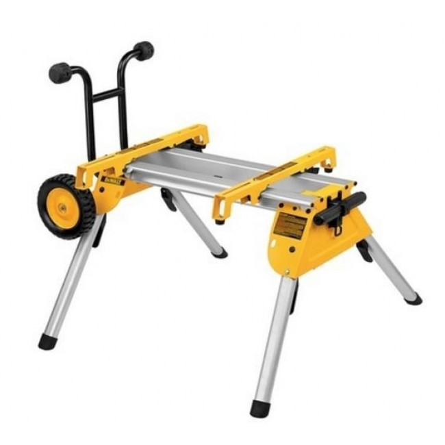 Workstation with wheels for mitre sawing Workstation with wheels for mitre sawing
